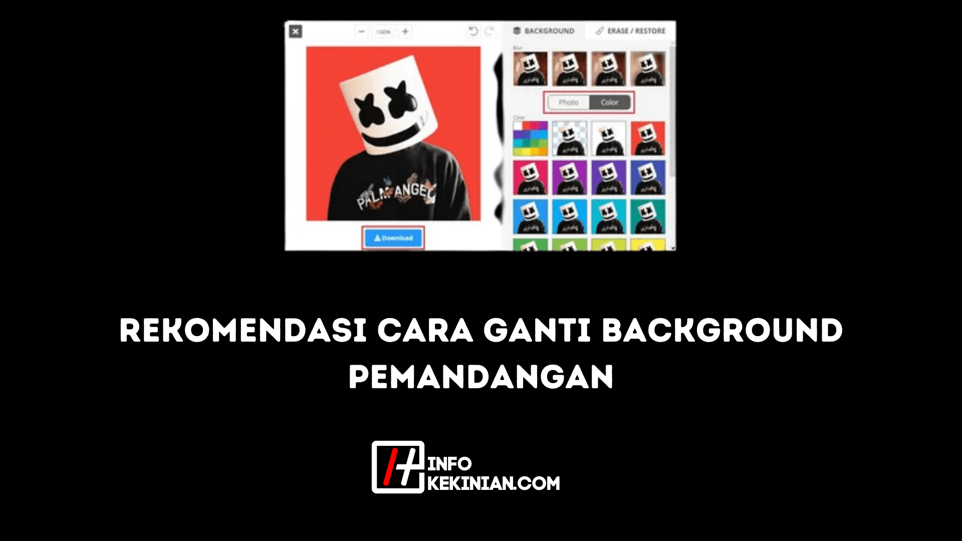 rekomendasi cara ganti background pemandangan