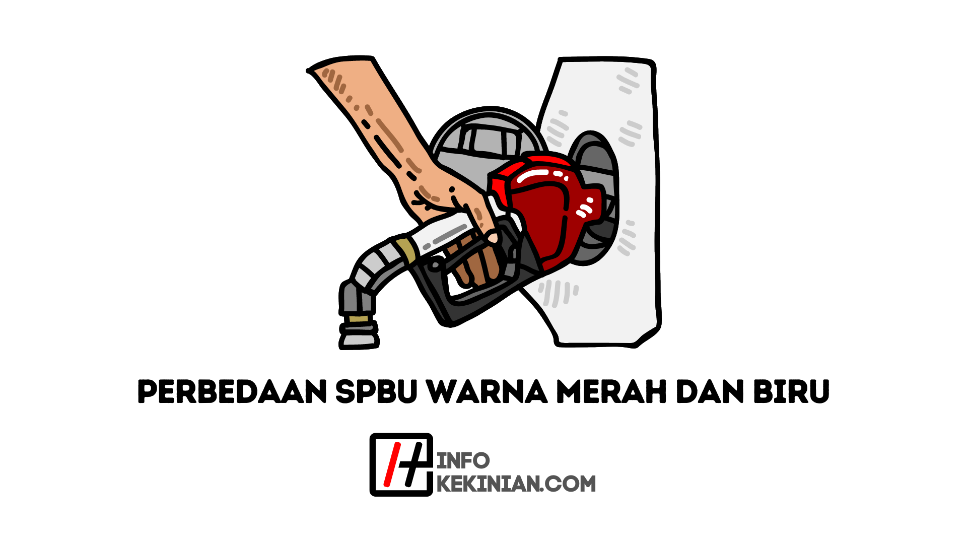 Perbedaan SPBU Warna Merah dan Biru