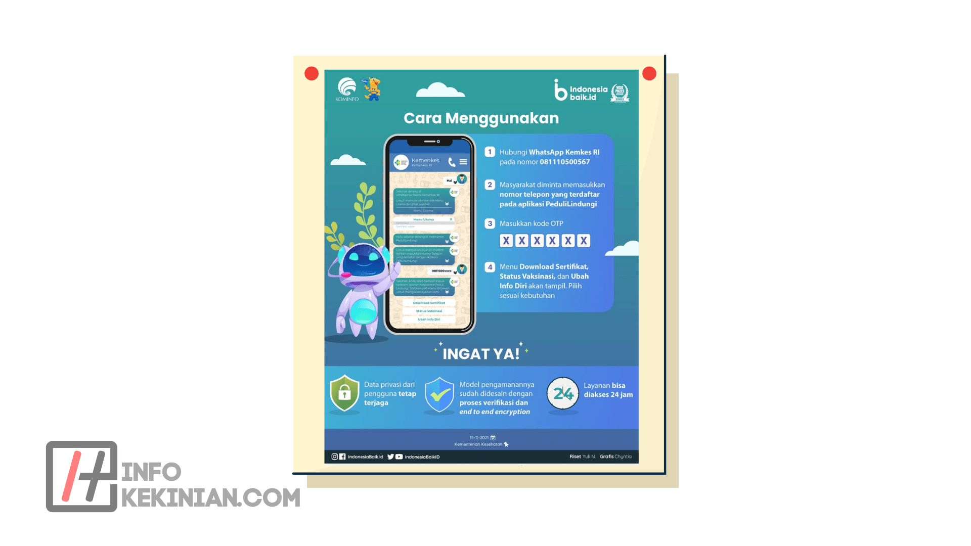 Cara Menggunakan Chatbot WA PeduliLindungi