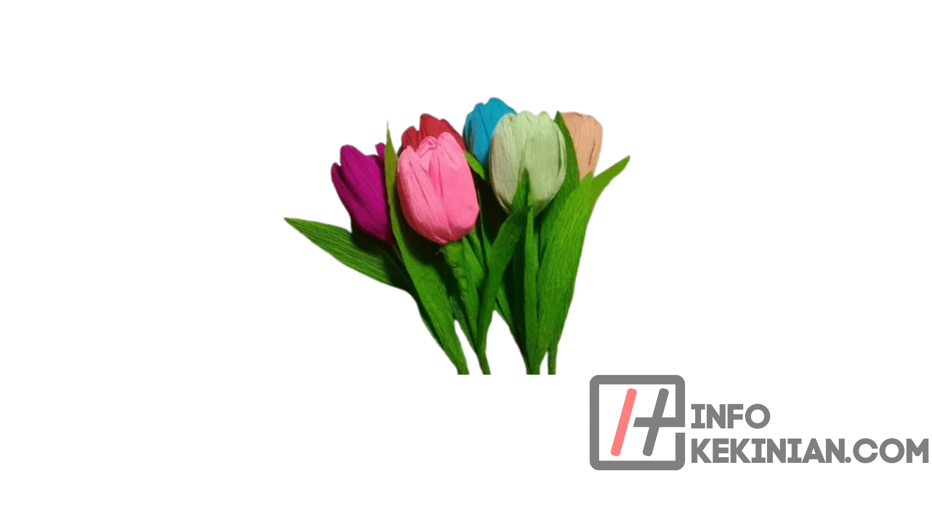 Bunga Tulip dari Kertas Krep