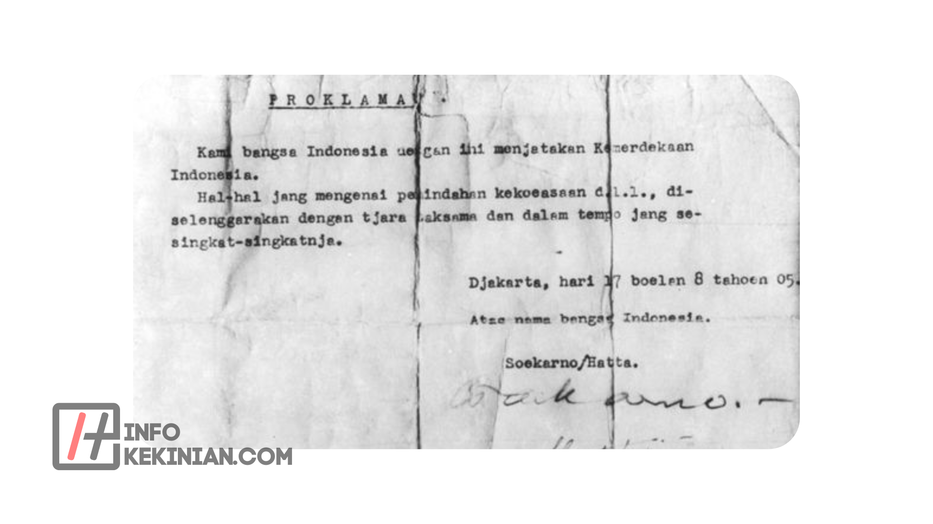Naskah Proklamasi Otentik