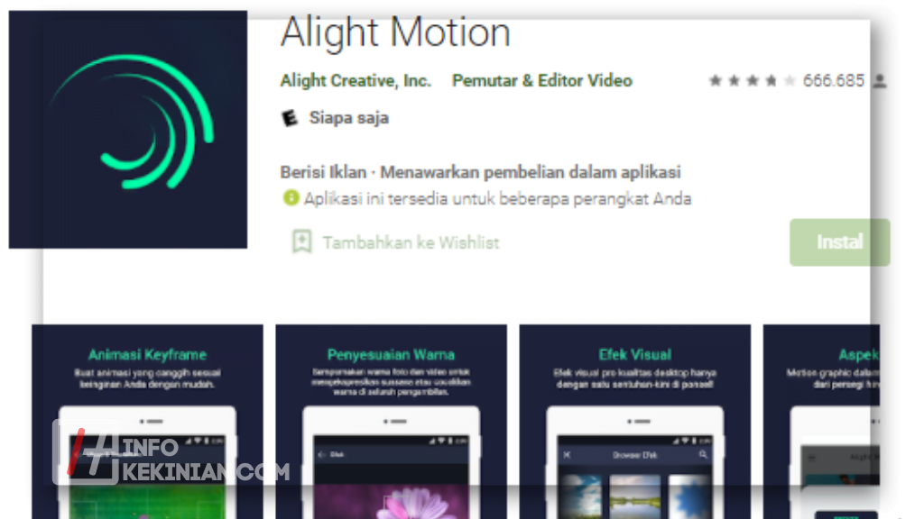 Fitur dari Aplikasi Alight Motion