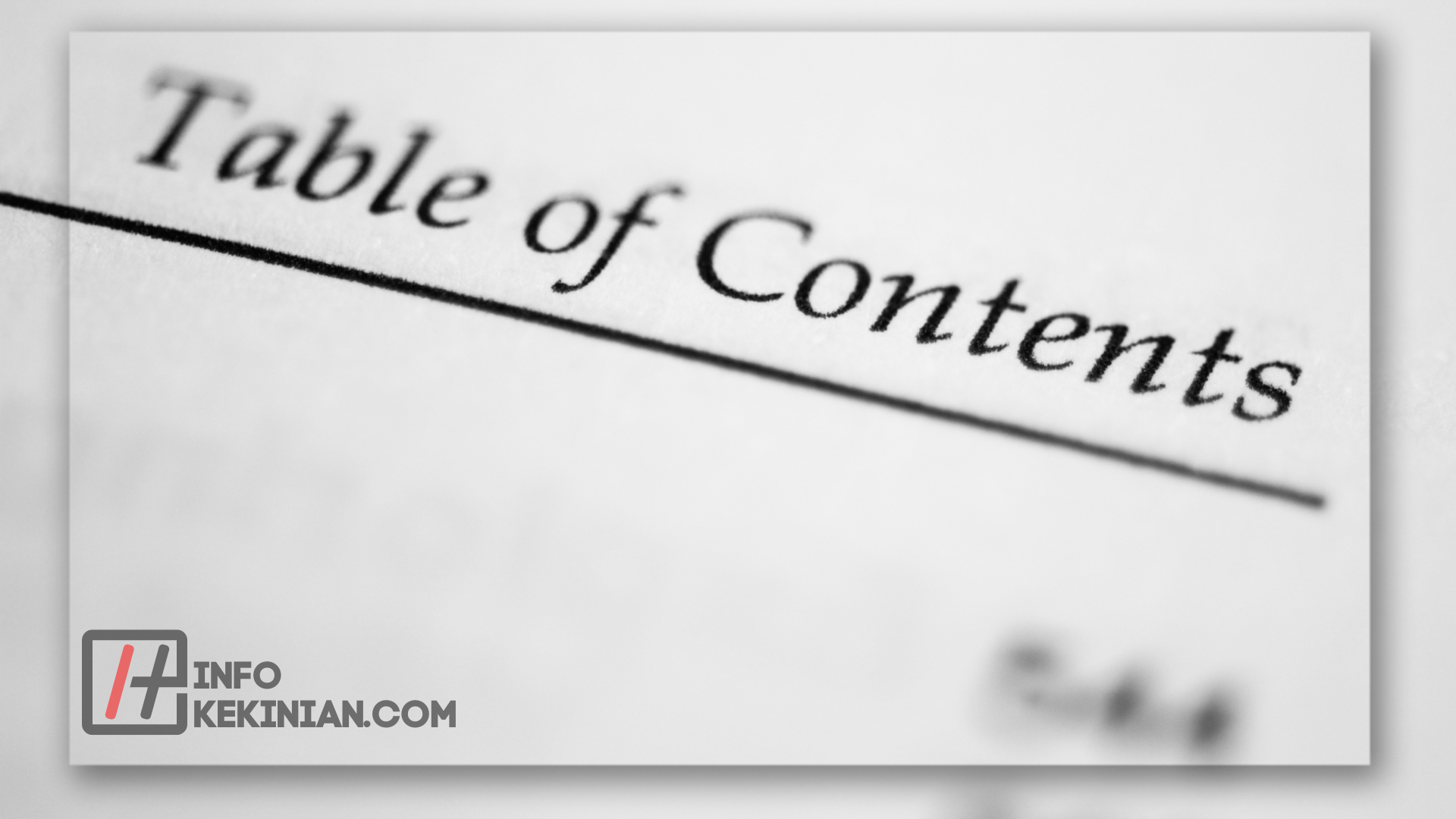 Cara Membuat Daftar Isi