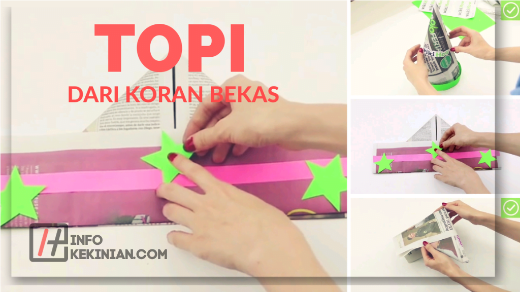 Topi dari Kertas Koran Bekas