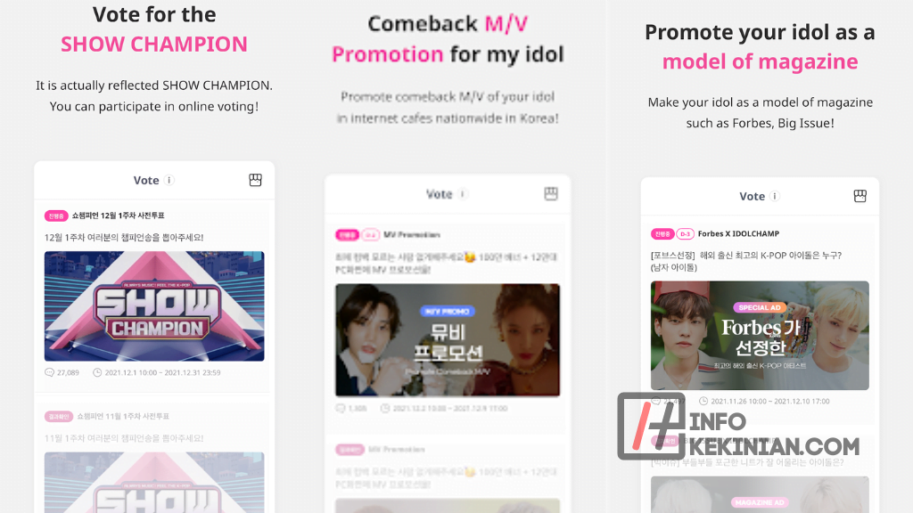 Fitur-Fitur Idol Champ